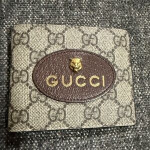 Gucci Beige and Brown Monogram Wallet